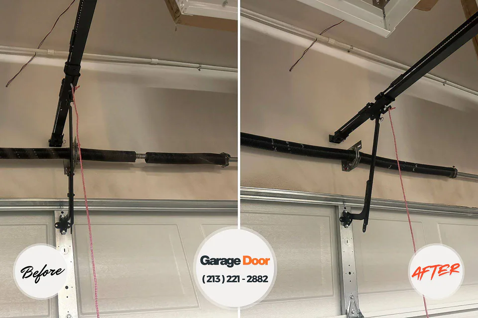 Before and after: garage door repair Syosset, NY